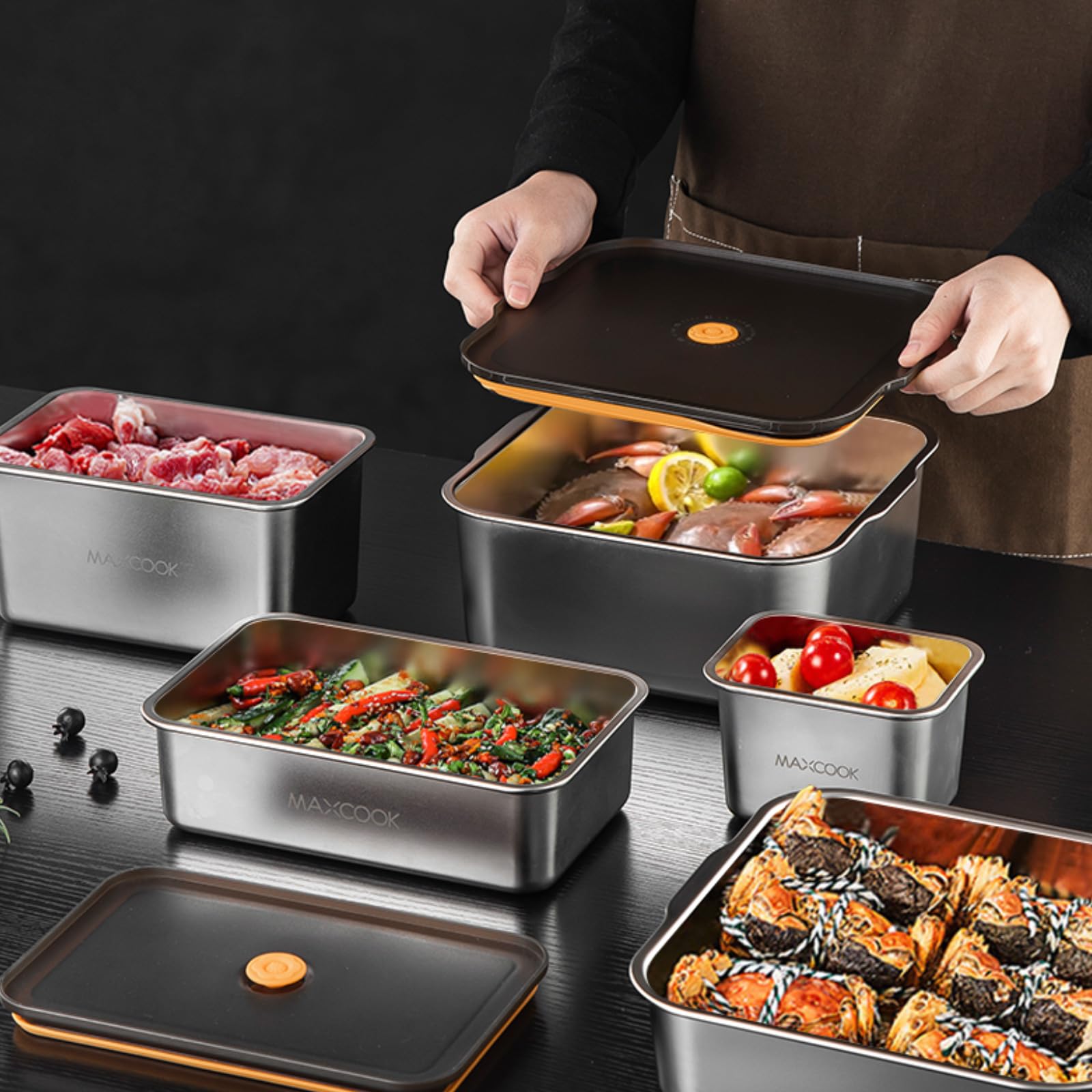 弁当箱・水筒 FORDAYS stainless food pot 350ml Amazon.com: MAXCOOK Stainless Steel Food Containers with Lids